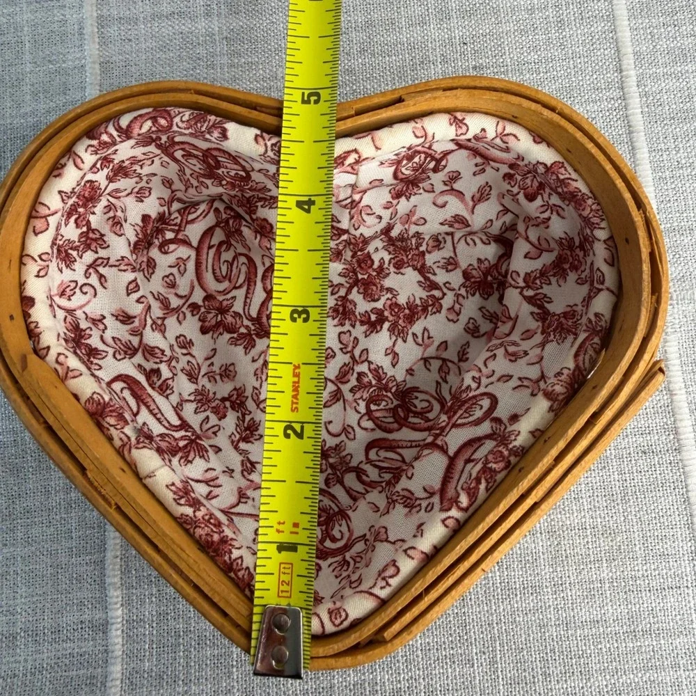 Longaberger 2000 Love Letters Sweetheart Basket & Liner‎ Cottagecore Farmhouse